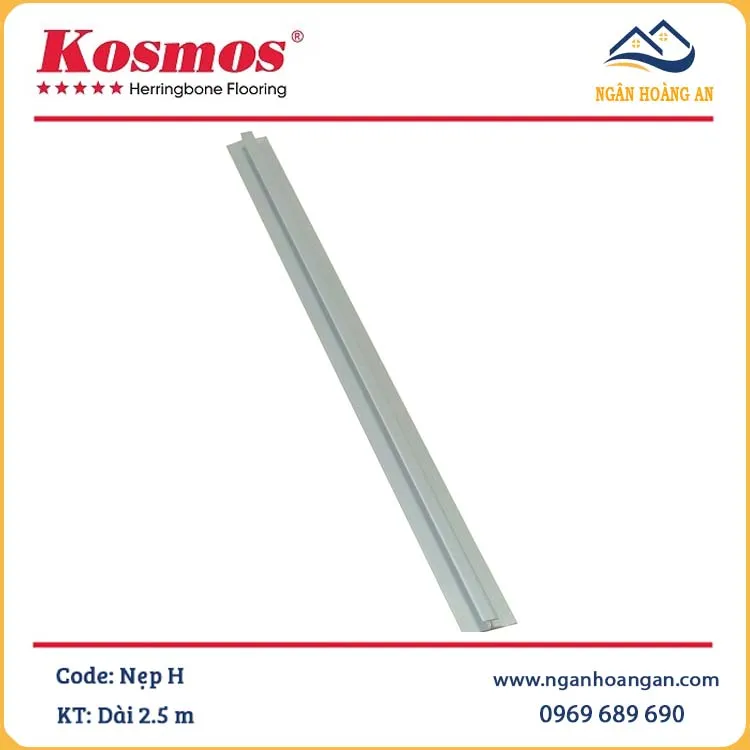 Phụ Kiện Nẹp Nhôm H Nối Tấm PVC Giả Đá Màu Bạc Dài 2.5m